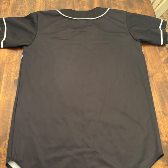 Hop Fashion Bel Air #34 Graffiti Basebal Button Up Jersey - Picture 2 of 7